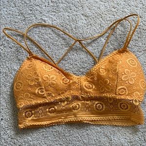 Hollister yellow bralette